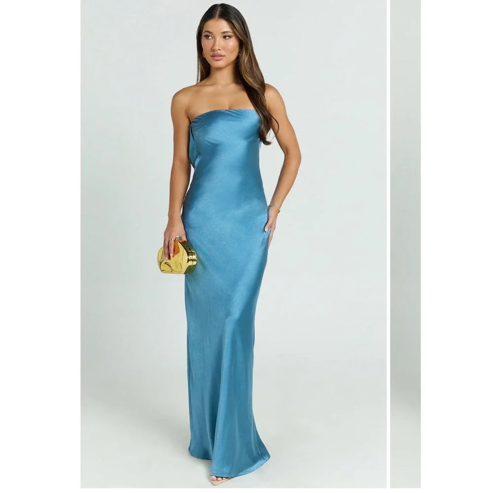 strapless cowl back satin maxi dress Showpo - Charlita Maxi Dress